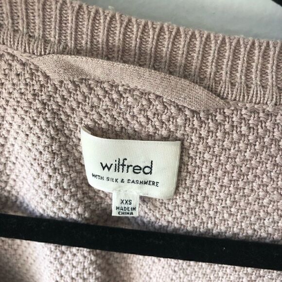 ARITZIA Wilfred Galois Silk Cashmere Sweater Top in Heather Quarry ~ size XXS - Picture 6 of 16